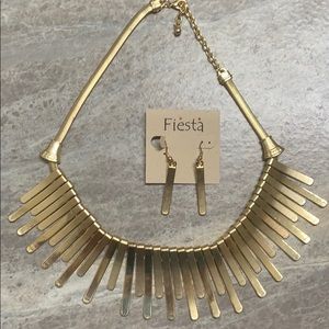 Necklace and earrings